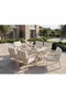 Hanah Home Monte - Cream Conjunto de Mesa y Sillas de Jardín de 7 Piezas